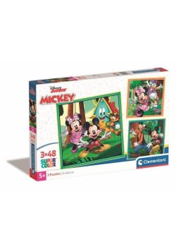 Puzzle 3x48 Super Kolor Mickey/Minnie
