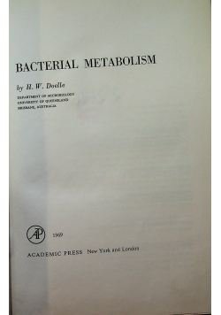 Bacterial Metabolism