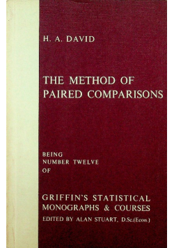 The method of paired comparisons