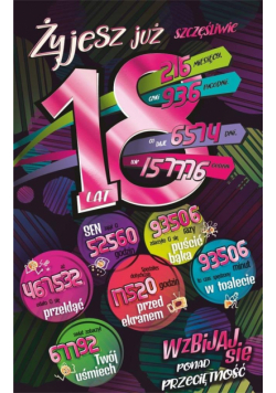 Kartka okolicznościowa Urodziny 18 ST07