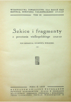 Szkice i fragmenty 1933 r.