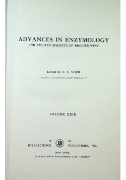 Advances in enzymology vol 23