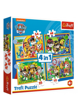 Puzzle 4w1 Wakacyjny Psi Patrol TREFL