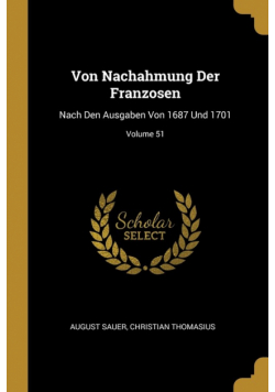 Von Nachahmung Der Franzosen