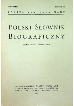 Polski słownik biograficzny tom XXIX zeszyt 122