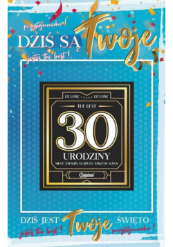 Karnet Urodziny 30 męskie + naklejka 2K - 008