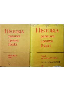 Historia państwa i prawa Polski tom 1 i 2
