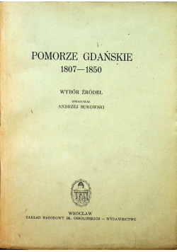 Pomorze gdańskie 1807 1850