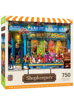 Puzzle 750 Sklep pełen muzyki