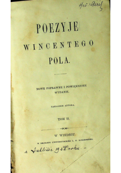 Poezyje Wincentego Pola 1857r