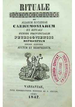 Rituale sacramentorium 1847 r.
