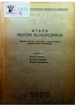 wybór tekstów filozoficznych