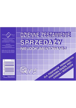 Dzienne zest. sprzedaży nieudokumentowanej K-15