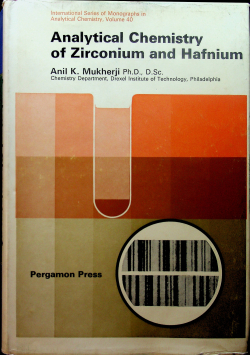 Analytical Chemistry of zironium and hafnium