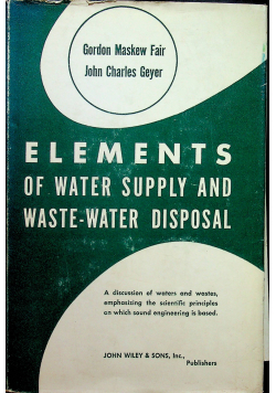 Elements of water supply and waste water disposal