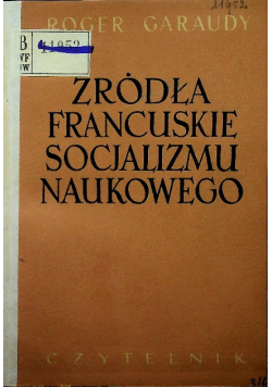 Źródła francuskie socjalizmu naukowego 1950 r.