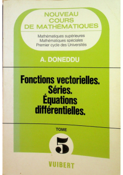 Fonctions vectorielles Series Equations differentielles