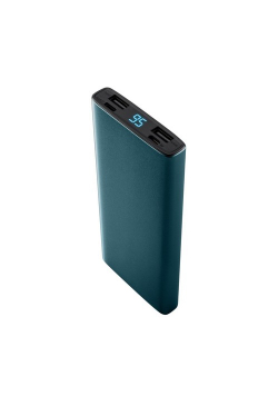 Powerbank ACME PB203, 10000 mAh, Morski, Metalowy,  10W, 2x USB-A, 1x USB-C)