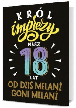Karnet Urodziny 18 męskie K. B6-1896