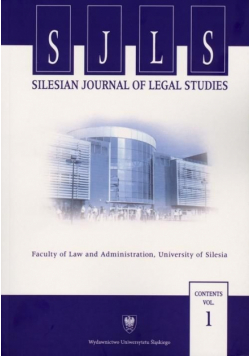 Silesian Journal of Legal Studies Volume 1