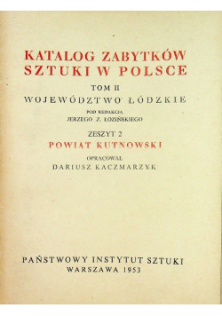 Katalog zabytków sztuki w Polsce tom II