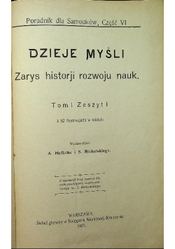 Dzieje Myśli Zarys historji rozwoju nauk 1907 r.