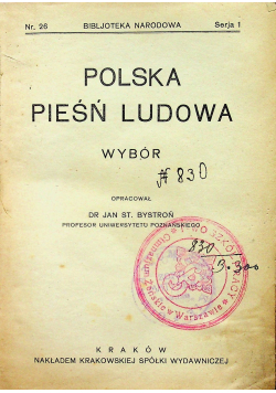 Polska pieśń ludowa 1920 r