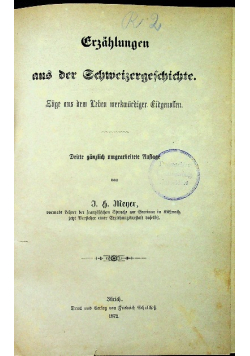 Erzählungen aus der schweizergeschichte