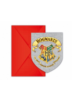 Zaproszenia Harry Potter Hogwarts House 6szt.