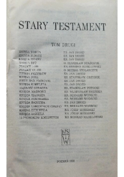 Stary Testament Tom drugi