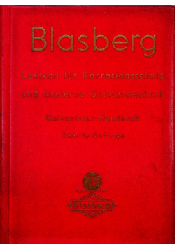 Blasberg lexikon fur korrosionsschutz und moderne Galvanotechnik