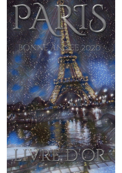 Paris Eiffel Tower Happy New Year  Blank pages 2020 Guest Book cover French  translation