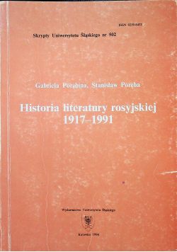 Historia literatury rosyjskiej 1917 1991