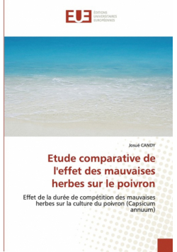 Etude comparative de l''effet des mauvaises herbes sur le poivron