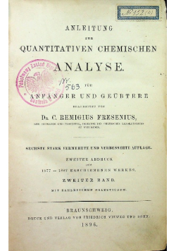 Anleitung zur quantitativen chemischen