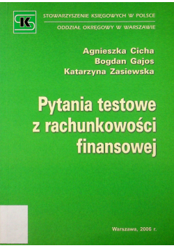 Pytania testowe z rachunkowości finansowej