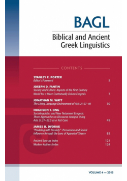 Biblical and Ancient Greek Linguistics, Volume 4