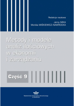 Metody i modele analiz ilościowych w ekonomii i zarządzaniu