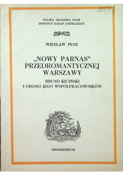 "Nowy Parnas" przedromantycznej Warszawy