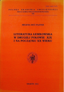 Literatura łemkowska w drugiej połowie XIX i na początku XX wieku