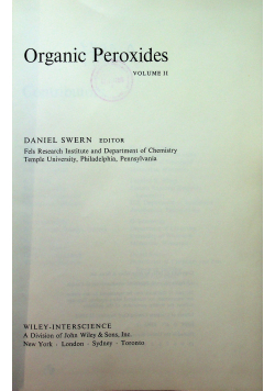 Organic Peroxides