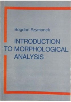 Introduction To Morphological Analysis