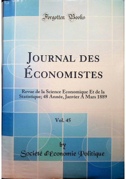 Journal des economistes reprint 1889r