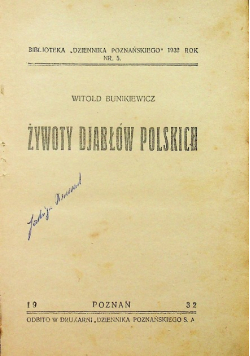 Żywoty Diabłów Polskich 1932r.