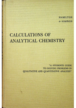 Calculations of analytical chemistry