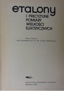 Etalony i precyzyjne pomiary wielkości