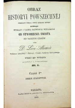 Obraz historyi powszechnej część I 1852r