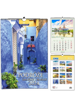 Kalendarz 2024 B3 13 plansz Podróże