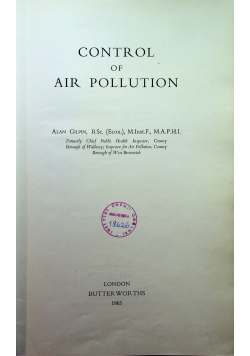 Control of air pollution