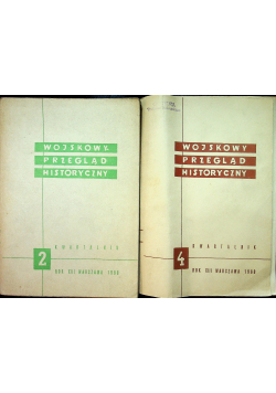 Wojskowy przegląd historyczny 2 tomy